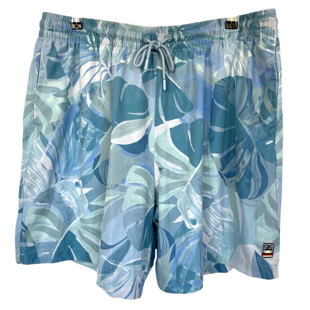 C&C California Men's 2 PCS Swimming Shorts And Polo Top Set Size XL Blue - Picture 10 of 14